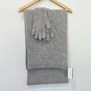 Cashmere scarf and glove set